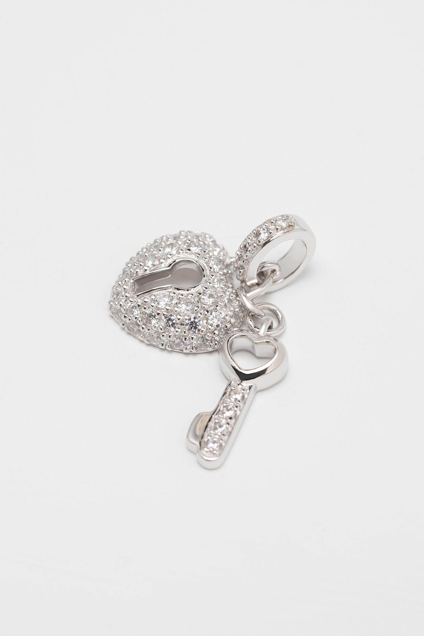 Rhodium plated Necklace Pendant CX0018 - COCOMELODY